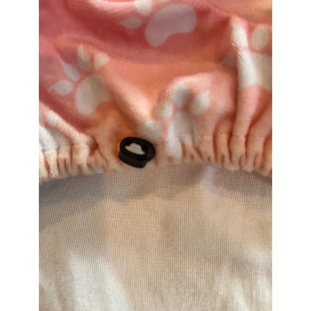 CuteBone Dog Pajamas Rainbow Ombre Paw Print Fleece Pet One Piece XS